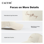 CACUSS Baseball Hat Women's Spring and Autumn Hard Top Cap Outdoor Sun Hat Showing Small Korean Version All-match Sun Hat Beige - Image 4