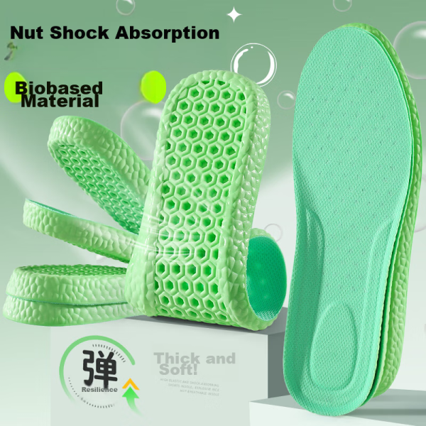 3AnGnI20 double pack plant wood pulp insoles for men and women breathable sweat-absorbent disposable sanitary insoles size 38
