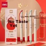 Deli (deli) roll Guozhen smooth push gel pen 0.5mm bullet head arc closing pen head student stationery black 4 pieces/box SA114 - Image 7