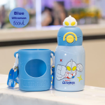 Angelamiao children's thermos cup with straw children's water cup 316 stainless steel male and female students cute thermos pot 500ML - Image 9