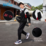 361° children's clothing for boys and girls 2024 autumn 3-12 years old all-match pullover sweatshirt black 150 - Image 3