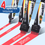 Deli thick head refillable ink marker oily big head logistics express office marker blue 10 pieces/box S552 - Image 5