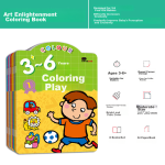 BANGSON 3-6 years old coloring book painting picture book baby quiet book infant children's toys boys and girls birthday gift