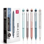 Snow White (snowhite) push gel pen student test pen quick-drying simple signature pen 0.5mm bullet office stationery G-103 black 30 pieces/box - Image 4
