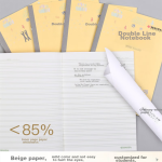 KAISA 22K double-line exercise book thick paper homework book double-line math Chinese book 20 sheets 5 books KSP0033 - Image 4