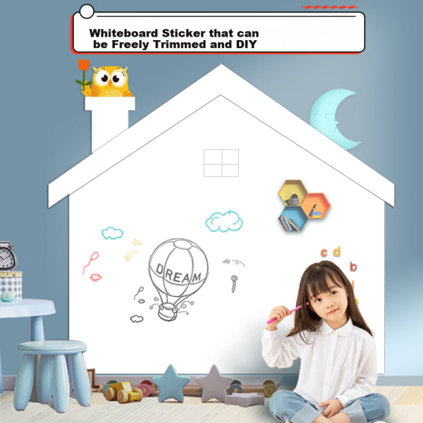 AUCS 150*120cm soft whiteboard wall sticker writing board blackboard magnetic does not hurt the wall removable small whiteboard office hanging magnetic children's blackboard home erasable graffiti wallpaper