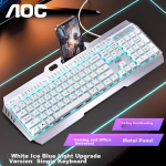 AOC KB122 wired keyboard real mechanical feel keyboard backlight effect game gaming keyboard computer notebook universal white blue light