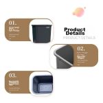 9i9 door handle protective cover silicone 3 pack baby anti-collision and anti-bump door suction thickened door rear protective pad A183 - Image 4