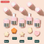 COOKSS butterfly noodle mold baby food mold wonton mold wonton small chaos baking stainless steel tool 5-piece set - Image 3
