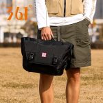 361° Men and women large capacity shoulder bag messenger bag student couple leisure sports outdoor small backpack messenger bag black - Image 8