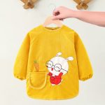 9i9 baby eating overalls waterproof long sleeve kindergarten painting clothes infant children reverse wear splash-proof clothes rabbit A128 - Image 8