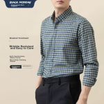BLACKMONDAY pure cotton Oxford long-sleeved shirt men's cotton anti-wrinkle free ironing solid color men's business casual shirt - Image 5