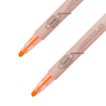 Deli orange eye-catching fluorescent pen student exam review key pen office classification mark water-based marker 12 pieces S731 orange - Image 3