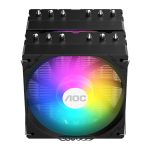 AOCT6FB/93 Black CPU Air Cooling Radiator Big Frost Tower (/Dual Tower 6 Heat Pipes/Nickel Plating Process/PWM Temperature Control/Hydraulic Silent/Support Multi-Platform/TDP230W) - Image 3