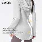 CACUSS sun protection clothing women's slim mid-length sun protection clothing anti-ultraviolet ice silk cool outdoor sports skin clothing jacket - Image 3