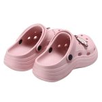 BAIHOU White Monkey Women's Hole Shoes Summer Garden Cartoon Indoor Beach Baotou Sandals D-01 Purple Pink 36-37 - Image 5
