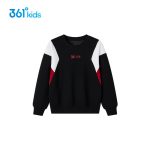 361° children's clothing for boys and girls 2024 autumn 3-12 years old all-match pullover sweatshirt black 150 - Image 6