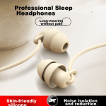 Bkayp sleeping headphones wired in-ear ASMR sound insulation and noise reduction soft headset side sleeping without ear pressure sleeping special sleep aid anti-snoring suitable for Apple Huawei vivo Xiaomi oppo