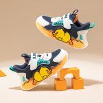 B.Duck little yellow duck children's shoes children's sports shoes boys and girls autumn wear-resistant shock-absorbing lightweight baby shoes 3901 blue rice 28 - Image 2