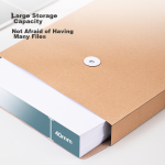 Deli [Super Hot Item] Deli 50 pieces in a pack 1600g A4 mixed kraft paper file bag commodity bag side width 3cm data bag document protection bill storage PP411-50 - Image 7