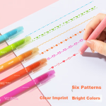 Deli stationery black single-head thin rod marker oil pen student children art painting hook pen conference pen learning marker pen marker 10 pieces/box SK109 black - Image 5