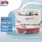 Deli [Super Hot Selling] 82pcs Combination Pack of Long Tail Clip Ticket Clips (25mm*12pcs 19mm*25pcs 15mm*45pcs) / Tube Office Supplies 8521