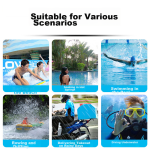 Best Coac mobile phone waterproof bag touch screen mobile phone case swimming drifting lanyard hanging neck suitable for takeaway rider special rainproof protective shell large diving hot spring universal black - Image 5
