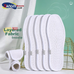 3AnGnI cotton insoles for men and women, breathable, sweat-absorbent, handmade, thousand-layer cloth, 5 pairs, size 40
