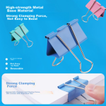 M&G M&G Stationery 3#32mm 24pcs/can Colored Long Tail Clip Economical Office Dovetail Clip ABS916J3 - Image 5