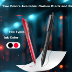 Dianshi pen mecha time and space cabin press neutral pen high value 0.5mm carbon black pen large capacity student homework brush pen office signature pen 0185 3 pens + 3 black cores - Image 3