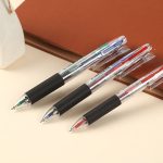 TANOSEE Le Rushi push-button multi-color ballpoint pen, medium oil pen, handbook note multi-function pen, three colors red, black and blue, 0.7mm (with 1 refill), 1 transparent rod - Image 3