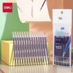 Deli S01-JD neutral pen signature pen 0.5mm bullet tip press pen fountain pen office supplies red 12 pieces/box 92622