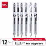 Deli thermal erasable gel pen 0.5mm full needle student fountain pen stationery crystal blue 12 pieces/box GT6
