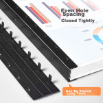 DSB (Disby) 10-hole binding strip black A4 5mm binding 50 pages office supplies tender contract binding puncher plastic strip 100 pieces/box - Image 5