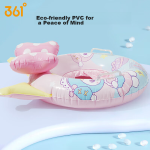 361° Children's swimming ring thickened life buoy anti-rollover girls beginner baby inflatable underarm ring - Image 8