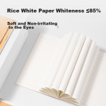 Deli A5 sheepskin leather notebook fashion print series 120 sheets BP103 (gray) - Image 8