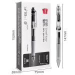 Deli thermal erasable gel pen 0.5mm full needle student fountain pen stationery crystal blue 12 pieces/box GT6 - Image 7