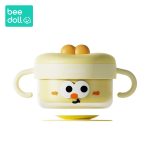 beedoll baby food bowl baby special water filling insulation bowl constant temperature children's tableware grinding suction cup bowl PPSU orange - Image 9
