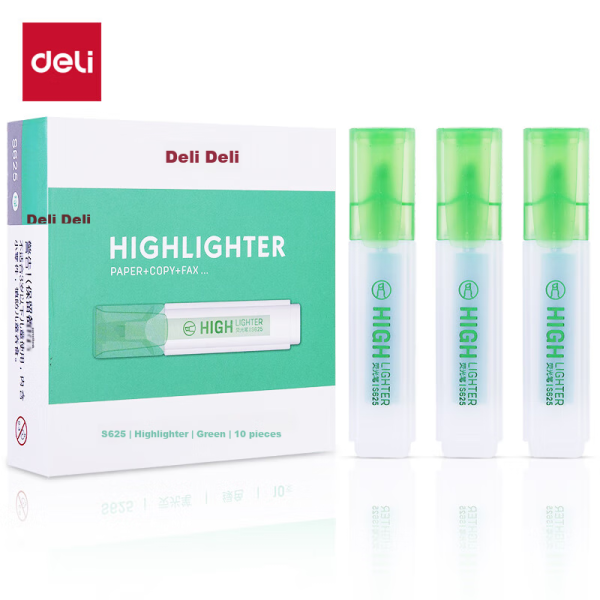 Deli 6-color fluorescent pen set soft head eye-catching handbook water-based marker pen marker pen exam handbook drawing can be used 6 / box S744