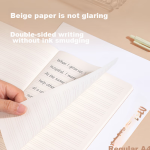 Deli 25K loose-leaf notebook 100 sheets replaceable core book business notebook leather cover diary office supplies Morandi color blue 22287 - Image 3