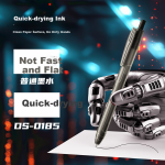 Dianshi pen mecha time and space cabin press neutral pen high value 0.5mm carbon black pen large capacity student homework brush pen office signature pen 0185 3 pens + 3 black cores - Image 4