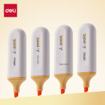 Deli mixed color double-headed oily marker pen signature pen office logistics conference pen marker pen student children's art hook pen 6 black 3 blue 3 red 12 pieces/box 6824 - Image 2