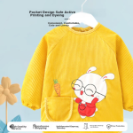 9i9 baby eating overalls waterproof long sleeve kindergarten painting clothes infant children reverse wear splash-proof clothes rabbit A128 - Image 5