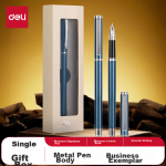 Deli (deli) smooth gel pen signature pen 0.5mm bullet head press pen water pen office supplies mixed color 7 black 2 blue 1 red 10 pieces / box S08-HS