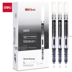 Deli (deli) Lianzhong Sanyuan test gel pen signature water pen test can be used uncapped gel pen 0.5mm full needle black 12 pieces/box college entrance examination can be used S66