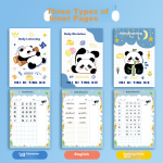 Zuo Lanzhe Children's Day Panda Buckle Notebook Book High Value Notepad Stamp Blank Book Handbook Student Postgraduate Entrance Examination Word Book Record Book Diary - Image 5