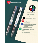 Deli black double-headed 0.5mm/1.2mm oily marker pen office logistics express conference signature pen marker pen student children art hook pen 12 pieces/box P06824 - Image 3