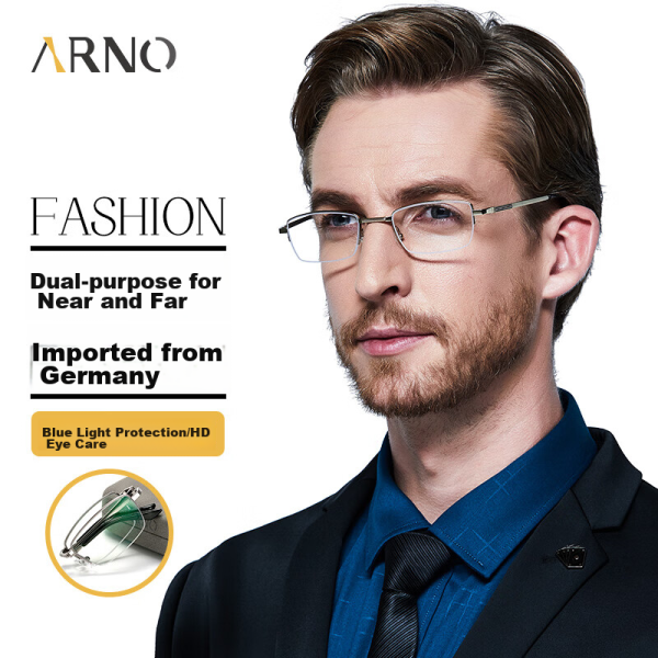 ARNO FOCUS ON YOUR EYES reading glasses for men, near and far use, imported from Germany, intelligent high-definition anti-blue light folding reading glasses A1015Q 200 degrees