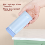 Angelamiao mini thermos cup female student cute portable water cup 316 stainless steel small pocket cup 200ml blue - Image 5