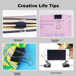 Deli [Super Hot Selling] 82pcs Combination Pack of Long Tail Clip Ticket Clips (25mm*12pcs 19mm*25pcs 15mm*45pcs) / Tube Office Supplies 8521 - Image 6